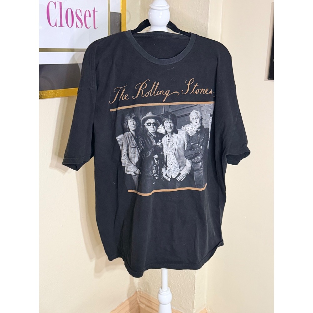 The Rolling Stones Live 2013 North American Tour T-Shirt Black Graphic Mens XL